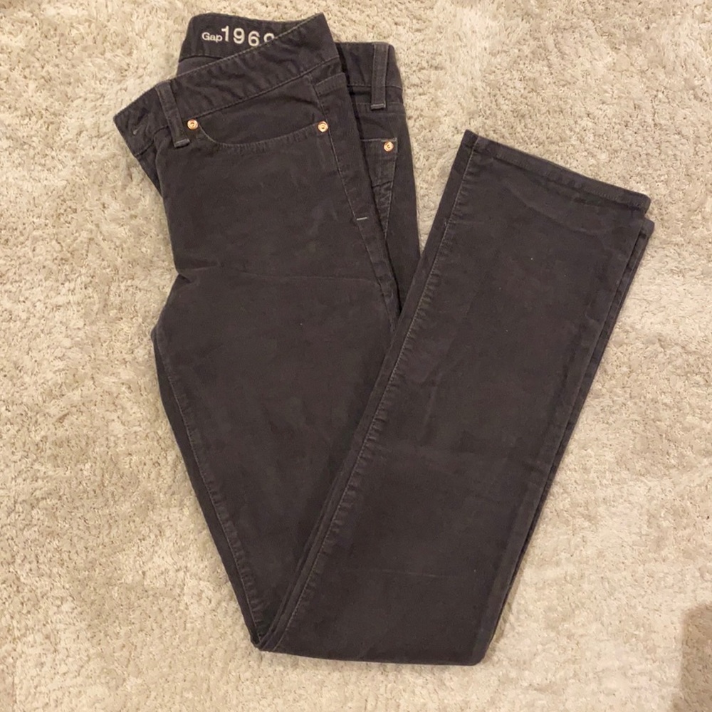 Gap straight leg grey corduroys